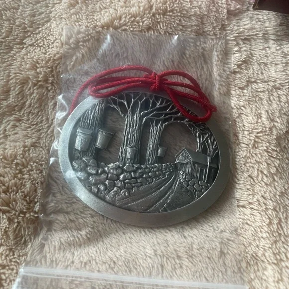 Pewter Maple Tree Christmas Ornament - Picture 9 of 9